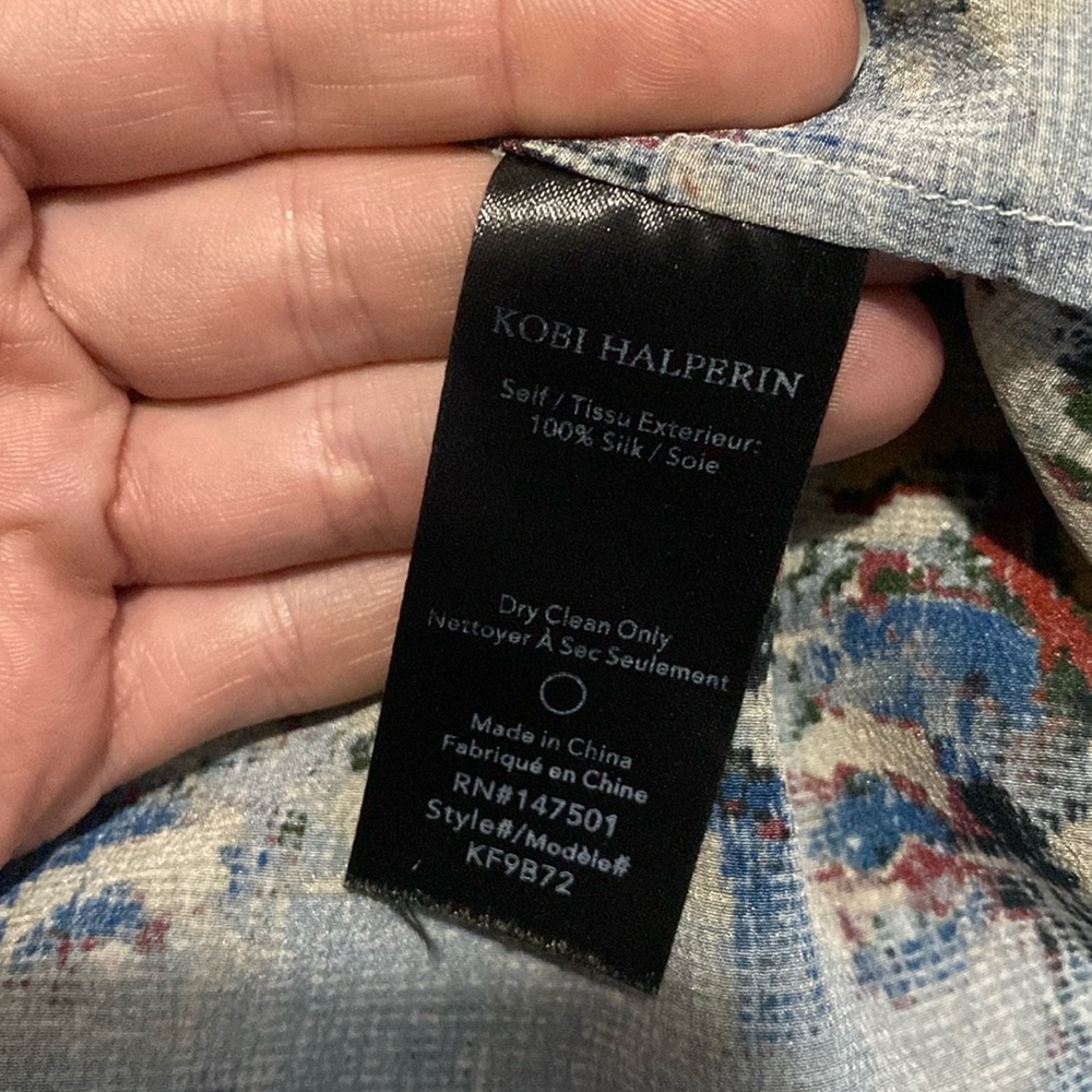Kobi Halperin Silk Molly Ruffle Trimmed Printed Blouse - Picture 10 of 10